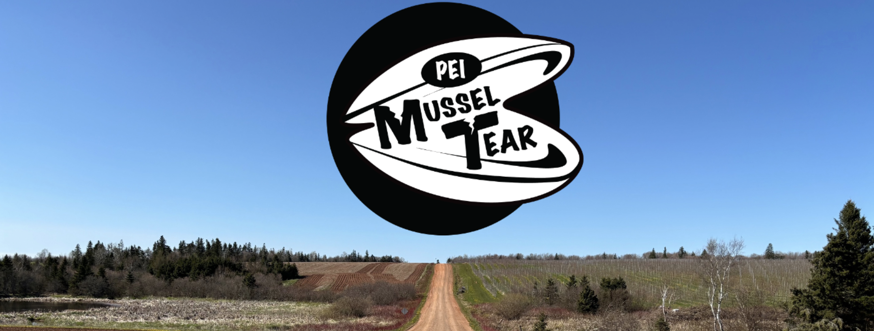 PEI Mussel Tear - Red dirt road with logo